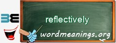 WordMeaning blackboard for reflectively